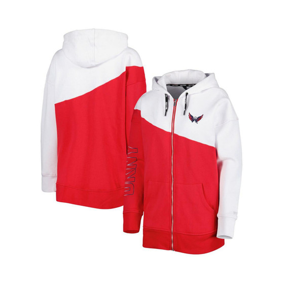 Women's Red, White Washington Capitals Gina Full-Zip Hoodie