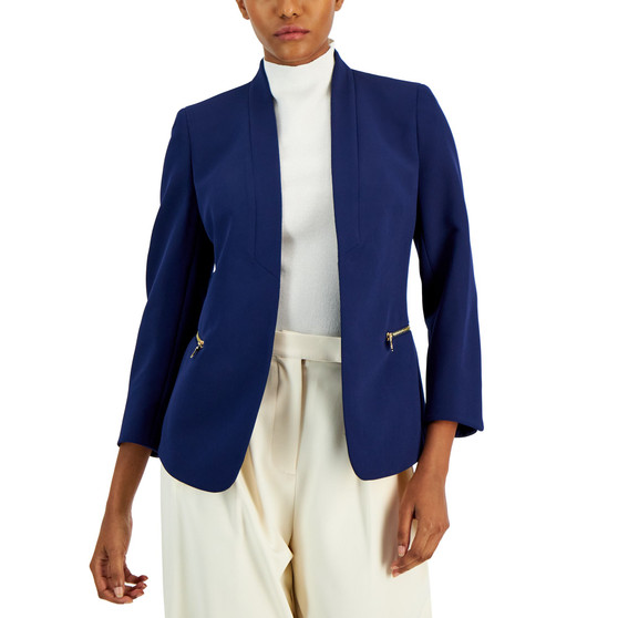 Women's Zip-Pocket Open-Front Jacket