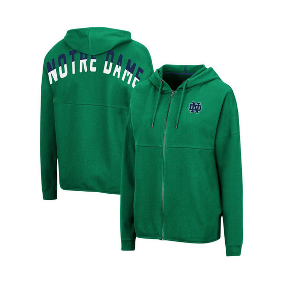 Women's Green Notre Dame Fighting Irish Two-Hit Full-Zip Hoodie
