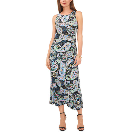 Sleeveless Keyhole Back Maxi with Vent Dress