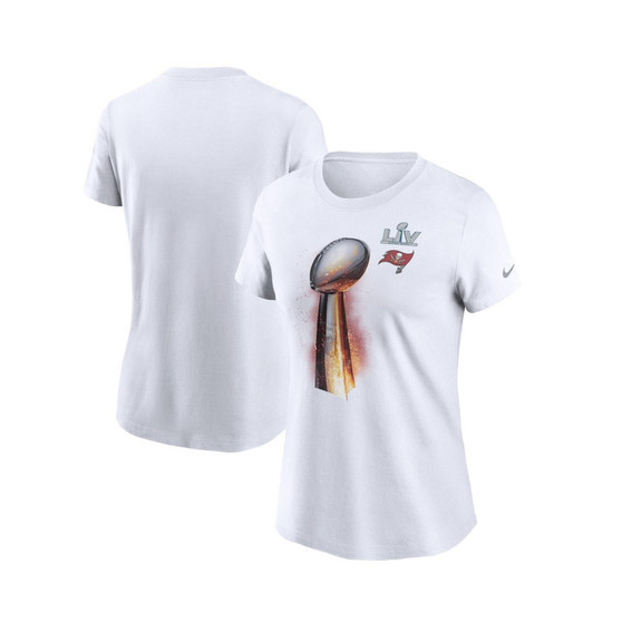 Women's White Tampa Bay Buccaneers Super Bowl Lv Champions Iconic T-Shirt