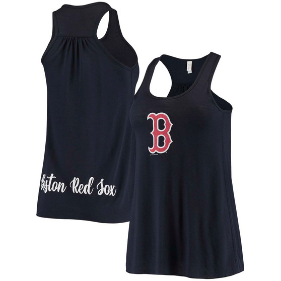 Women's Navy Boston Red Sox Front Back Tank Top