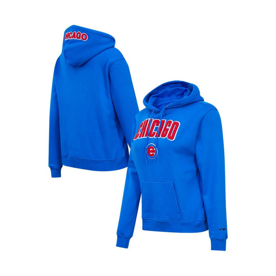 Women's Royal Chicago Cubs Classic Fleece Pullover Hoodie