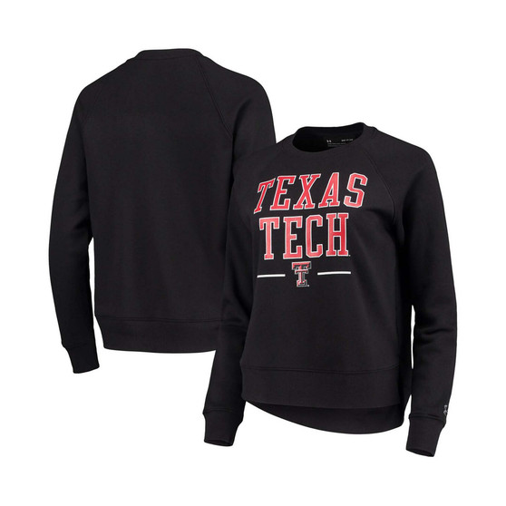 Women's Black Texas Tech Red Raiders All Day Fleece Raglan Pullover Sweatshirt