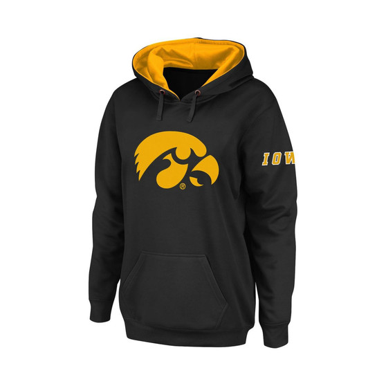 Women's Black Iowa Hawkeyes Big Logo Pullover Hoodie