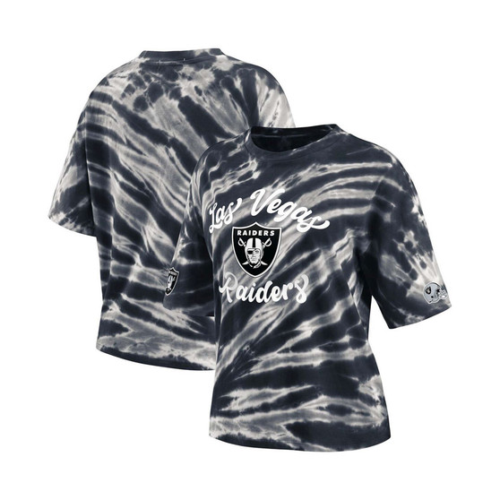 Women's Black Las Vegas Raiders Tie-Dye T-shirt