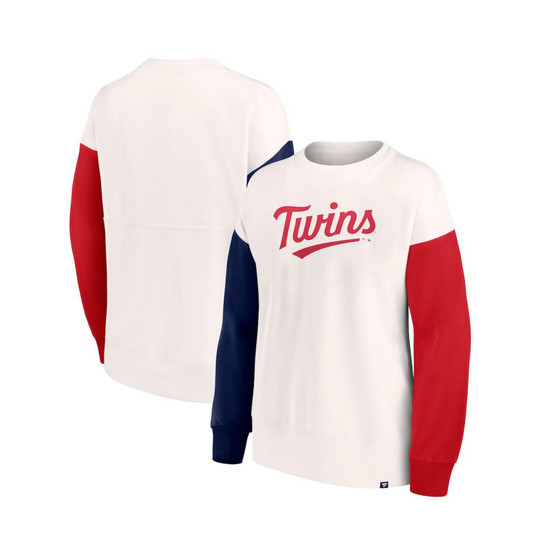 Women's Branded White Minnesota Twins Series Pullover Sweatshirt