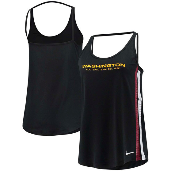 Women's Black Washington Football Team Fashion Performance Tank Top