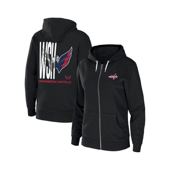 Women's Black Winnipeg Jets Sponge Fleece Full-Zip Hoodie