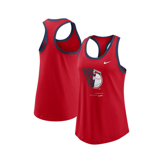 Women's Red Cleveland Guardians Tech Tank Top