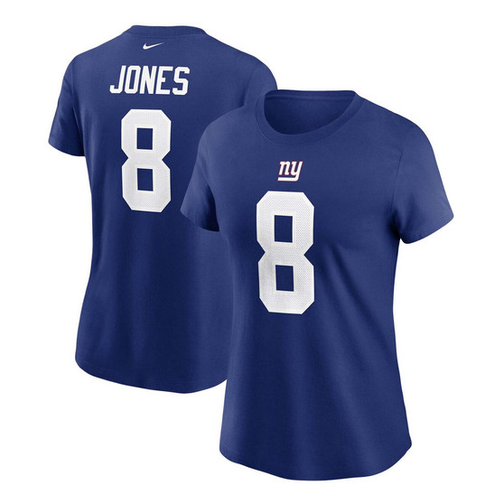 Women's Daniel Jones Royal New York Giants Name Number T-shirt