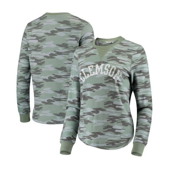 Women's Camo Clemson Tigers Comfy Pullover Sweatshirt