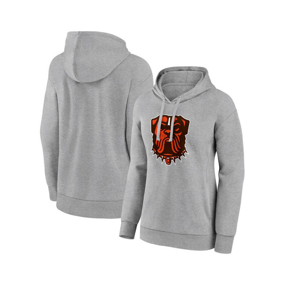 Women's Branded Heather Charcoal Cleveland Browns Dawg Logo Pullover Hoodie