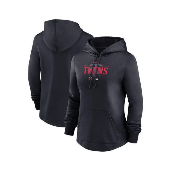 Women's Black Minnesota Twins Authentic Collection Pregame Performance Pullover Hoodie