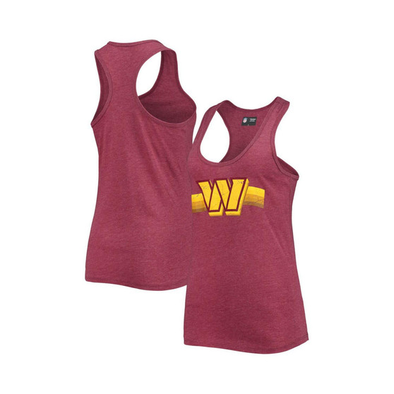 Women's Burgundy Washington Commanders Scoop Neck Racerback Tank Top