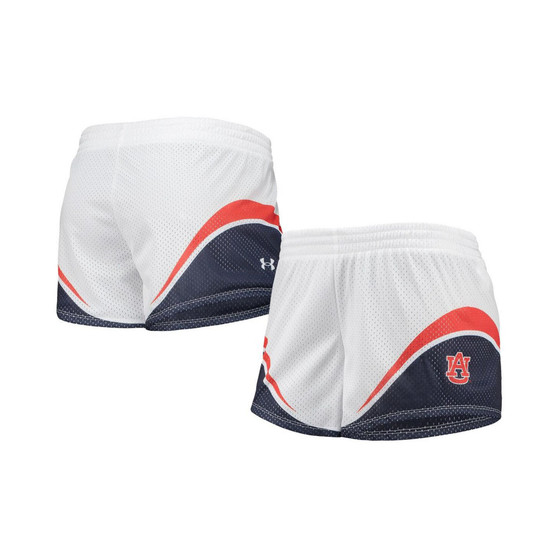 Women's White, Navy Auburn Tigers Mesh Shorts
