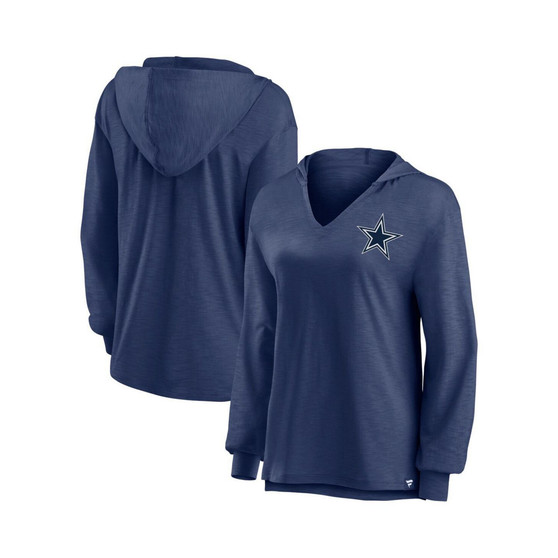 Women's Branded Navy Dallas Cowboys Jumper V-Neck Pullover Hoodie