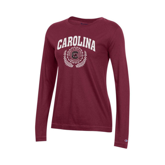 Women's Garnet South Carolina Gamecocks University Laurels Long Sleeve T-shirt