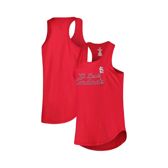 Women's Red St. Louis Cardinals Plus Size Scoop Neck Racerback Tank Top