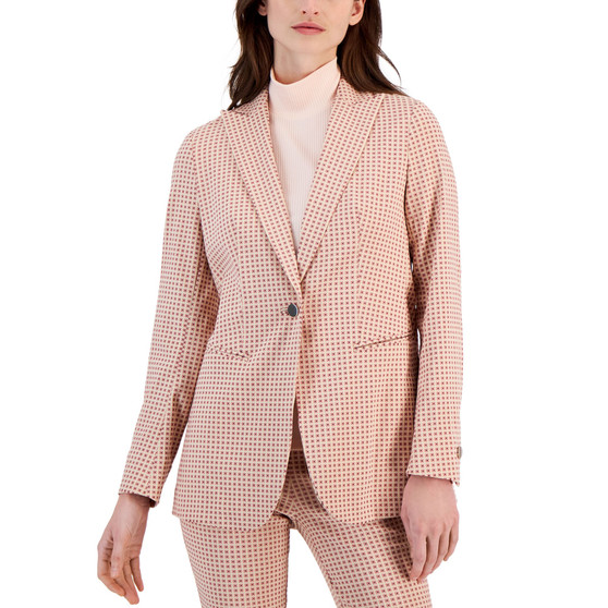 Women's Printed Tech Stretch Single-Button Blazer