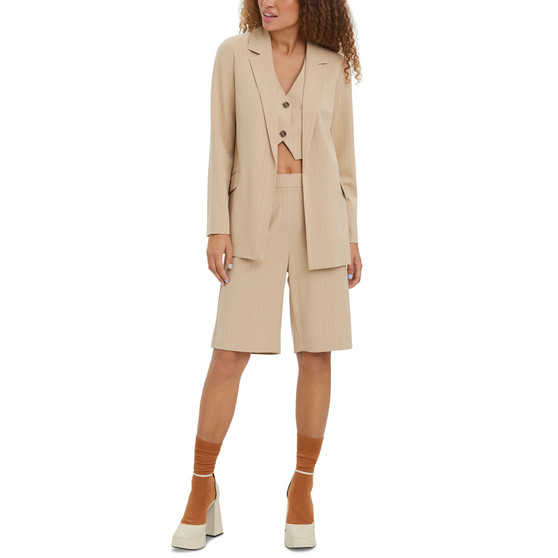 Women's Long-Sleeve Pinstripe Blazer