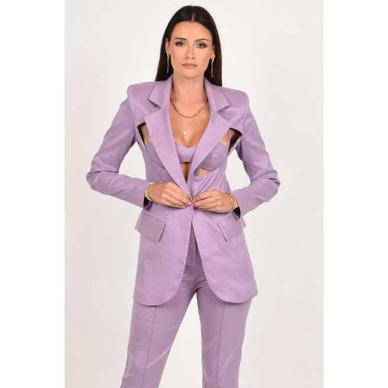 Keagan Cutout Lilac Women's Blazer