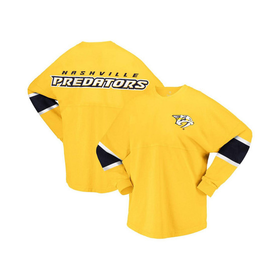 Women's Branded Gold Nashville Predators Jersey Long Sleeve T-shirt