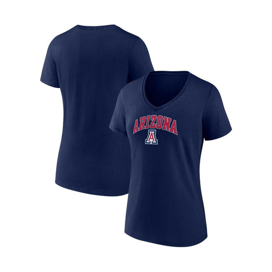 Women's Branded Navy Arizona Wildcats Evergreen Campus V-Neck T-shirt