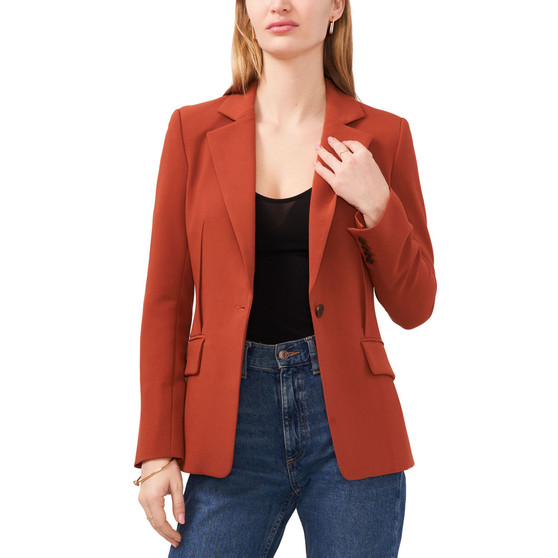 Women's Exposed-Dart Classic Single-Button Blazer