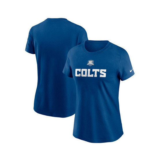 Women's Royal Indianapolis Colts 40th Anniversary T-shirt