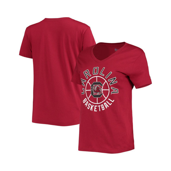 Women's Garnet South Carolina Gamecocks Basketball V-Neck T-shirt