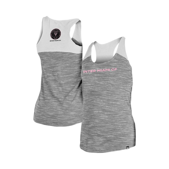 Women's Black, White Inter Miami CF Space Dye Tank Top