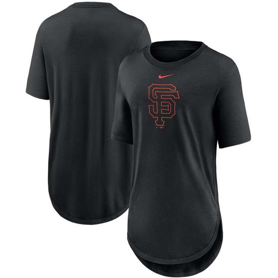 Women's Black San Francisco Giants Mascot Outline Weekend Tri-Blend T-shirt