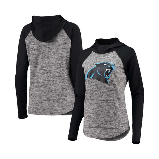 Women's Heathered Gray-Black Carolina Panthers Championship Ring Pullover Hoodie