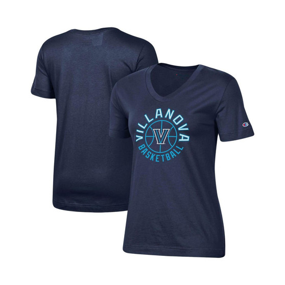 Women's Navy Villanova Wildcats Basketball V-Neck T-shirt
