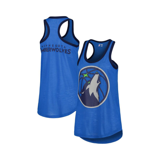 Women's Blue Minnesota Timberwolves Showdown Scoop-Neck Racerback Tank Top