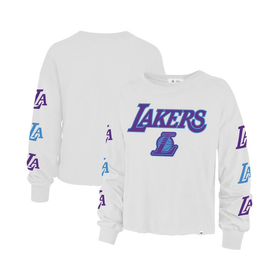 Women's White Los Angeles Lakers 2021/22 City Edition Call Up Parkway Long Sleeve T-shirt