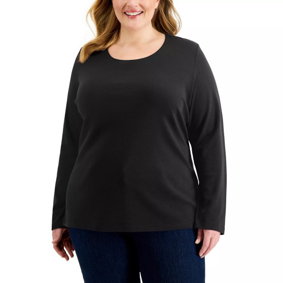 Plus Size Long Sleeve Top, Created for Macy's