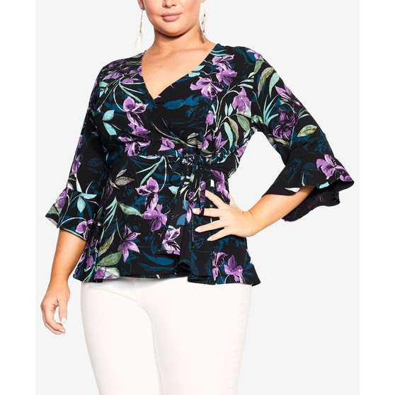 Trendy Plus Size Astrid Print Top
