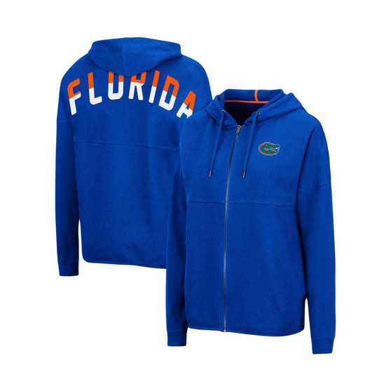 Women's Royal Florida Gators 2-Hit Full-Zip Hoodie