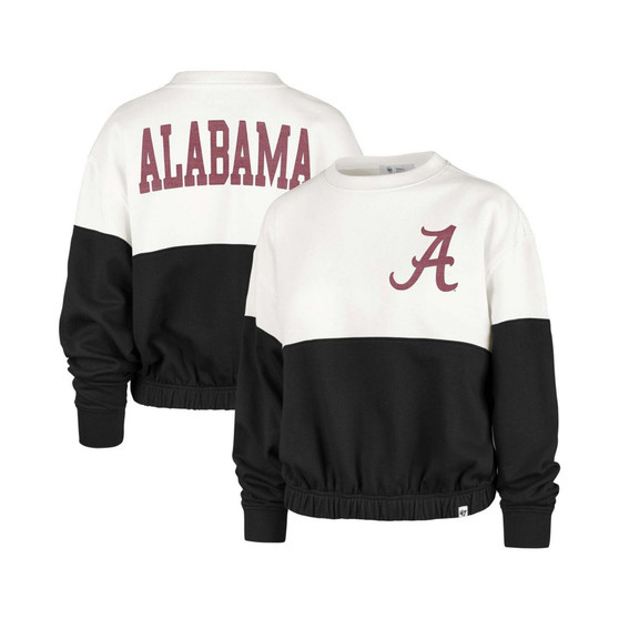 Women's White Alabama Crimson Tide Take Two Bonita Pullover Sweatshirt