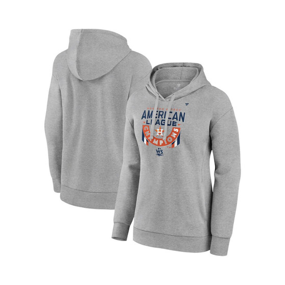 Women's Branded Heather Gray Houston Astros 2022 American League Champions Locker Room Pullover Hoodie