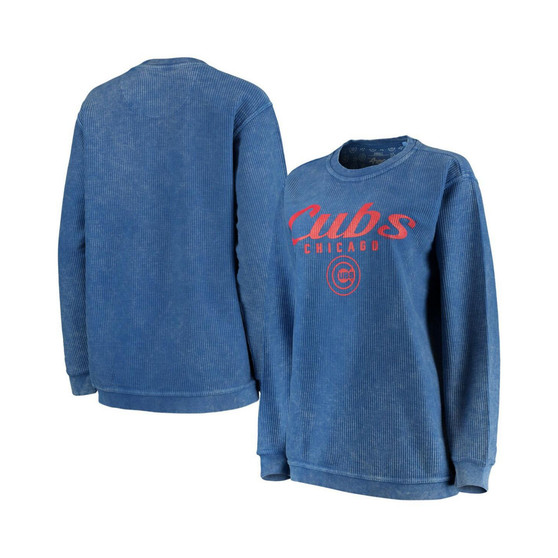 Women's Royal Chicago Cubs Comfy Cord Pullover Sweatshirt