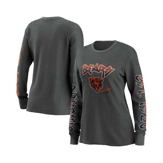Women's Gray Chicago Bears Long Sleeve Thermal T-shirt