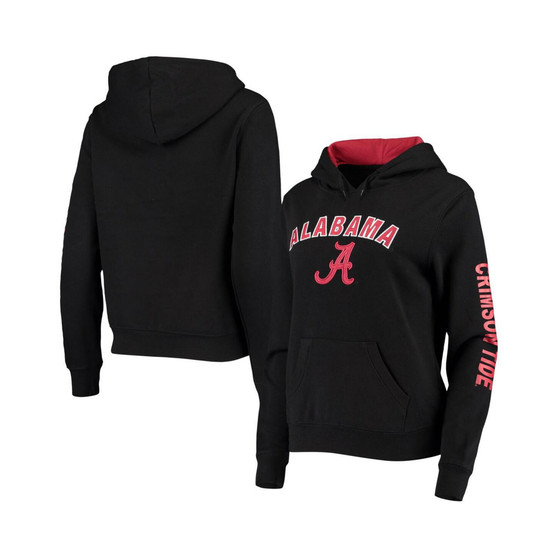 Women's Black Alabama Crimson Tide Loud and Proud Pullover Hoodie