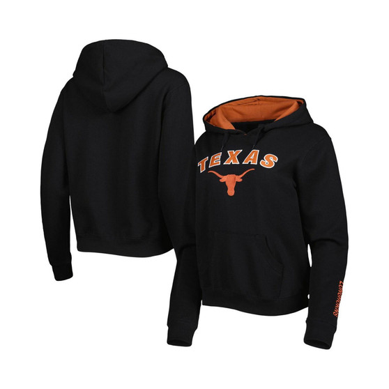 Women's Black Texas Longhorns Arch & Logo Pullover Hoodie