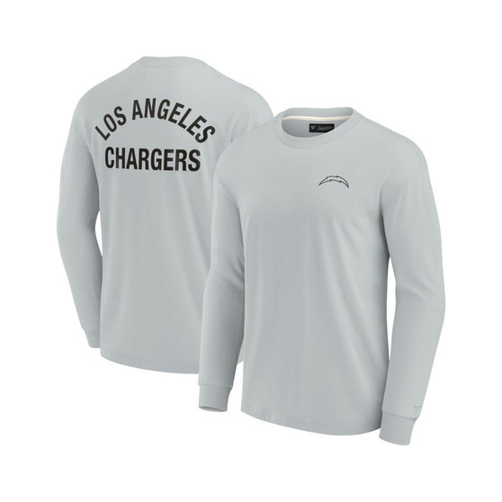 Men's and Women's Gray Los Angeles Chargers Super Soft Long Sleeve T-shirt