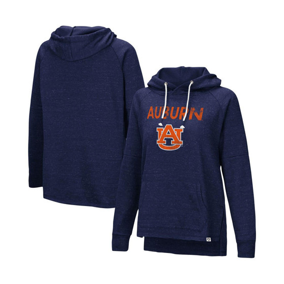 Women's Navy Auburn Tigers Nollie Raglan Slub Pullover Hoodie