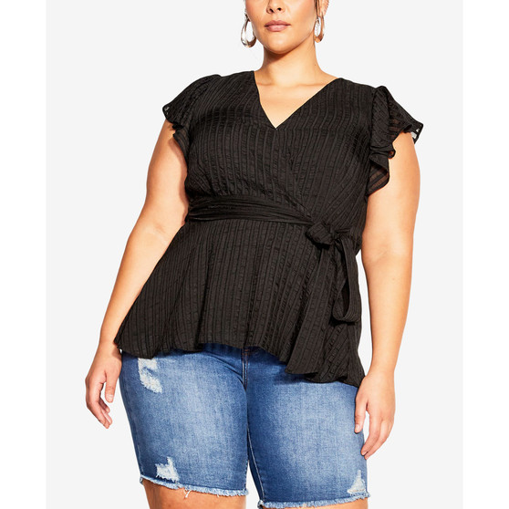 Plus Size Trendy Evoke Peplum Top