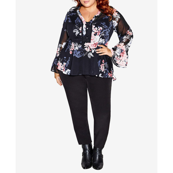 Trendy Plus Size Madelyn V-neck Top